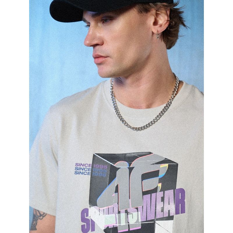 4F Men's regular printed T-shirt póló 4FRSS26TTSHM3657-27S