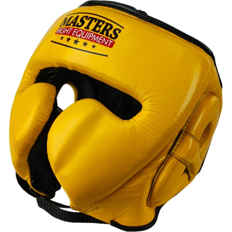 MASTERS FIGHT EQUIPMENT KSS-4B-WIN leather boxing helmet védőfelszerelés 02505-M