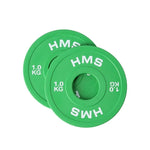 HMS Bumper Olympic Plate Set 2x (0.5kg, 1kg, 1.5kg, 2kg, 2.5kg) CBRS Set póló 17-61-097