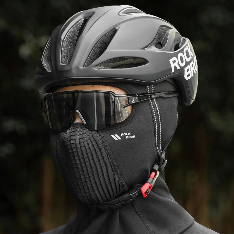 Rockbros Fleece Bicycle Balaclava - Black czarny balaclavas