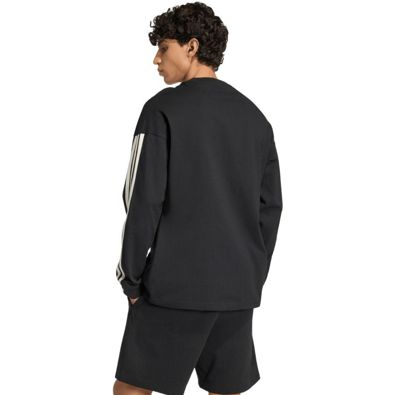 Adidas Men's Kit 3-Stripes Long Sleeve T-shirt Black fekete hosszú ujjú póló KF2427