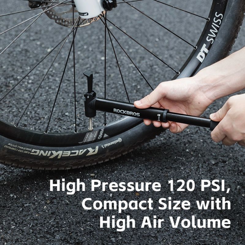 Rockbros 42320010001 Bicycle Pump Hand + Screwdriver - Black fekete pumps