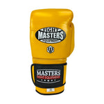 MASTERS FIGHT EQUIPMENT RBT-MEX Leather Boxing Gloves 12 oz Yellow sárga kesztyű 012204-12