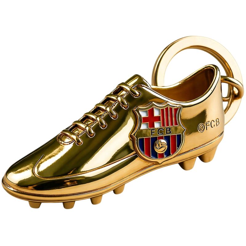 FC Barcelona original licensed keychain in the shape of a golden boot złoty focilabda B7084