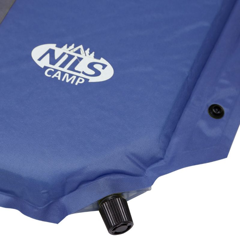 NILS CAMP NC4349 Self-Inflating Mat with Pillow Blue-Gray