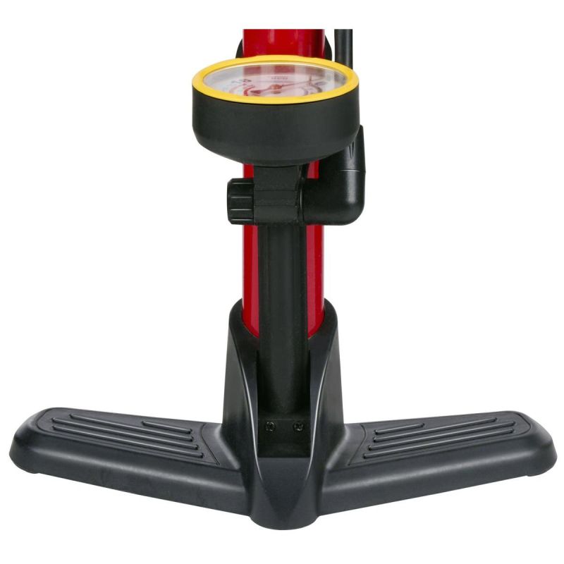 Dunlop WORKSHOP BICYCLE PUMP 230 PSI (16 Bar) WITH MANOMETER RED piros pumpa GSP-573779
