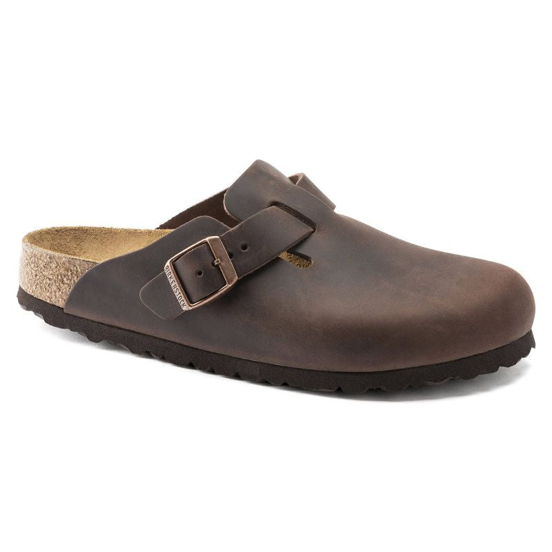 Birkenstock Boston Habana Oiled Leather Regular Wide Women's/Men's Clogs (0860131) Egyéb