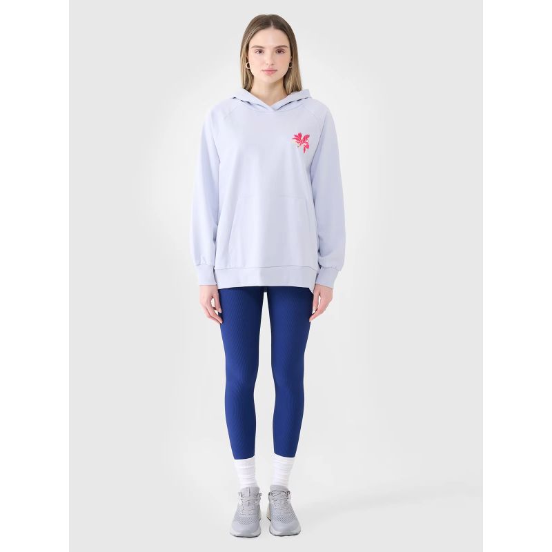 Women's oversize sweatshirt with hood, unzipped, 4F 4FWSS25TSWSF1578-34S xs/s kapucnis pulóver