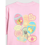 4F Girls' boxy T-shirt with print 158/164 póló 4FJRAW26TTSHF4324-056S