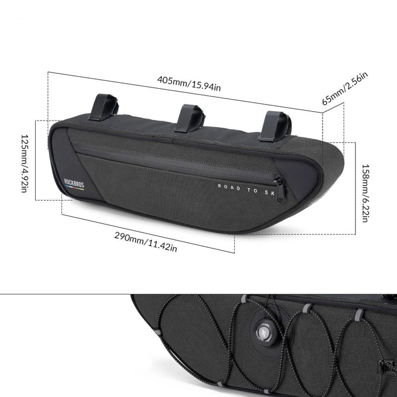 Rockbros TL003 ROAD TO SKY 2L Frame Waterproof – Black czarny táska 5907769384219-211539