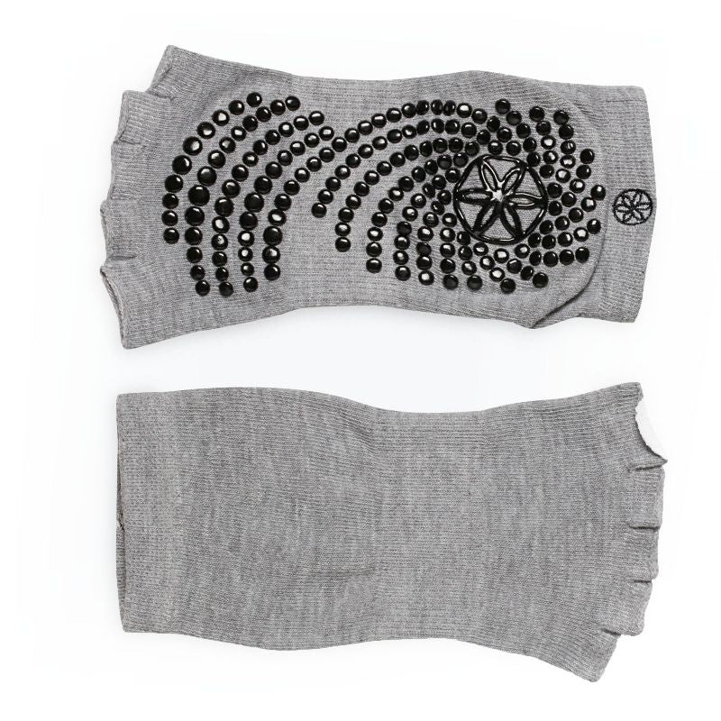 Gaiam Non-Slip Toeless Yoga Socks szürke training equipment 63708