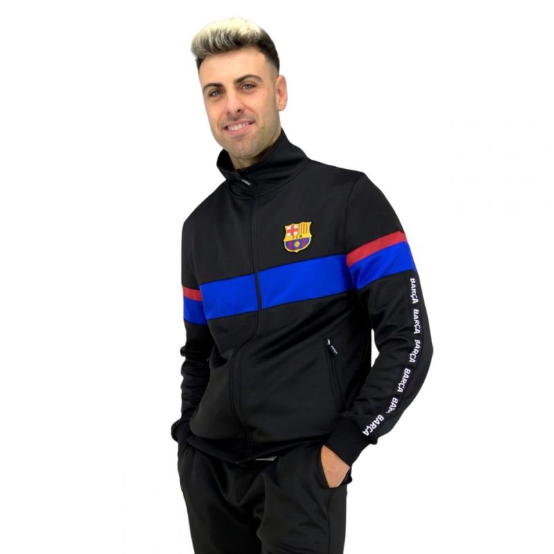 FC Barcelona Men's Tracksuit Barca 5002CHBLA fekete melegítő
