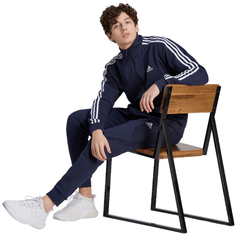 adidas Basic 3-Stripes Fleece M tracksuit IJ6064 Polár pulóver