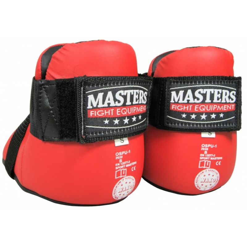 MASTERS FIGHT EQUIPMENT OSPU-1W KIDS Foot Protectors (WAKO APPROVED) (PRICE CHANGE) fekete védőfelszerelés 030611-2XS