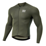 Rockbros 15220003003 ROAD TO SKY men's cycling jersey long sleeve - green zöld póló