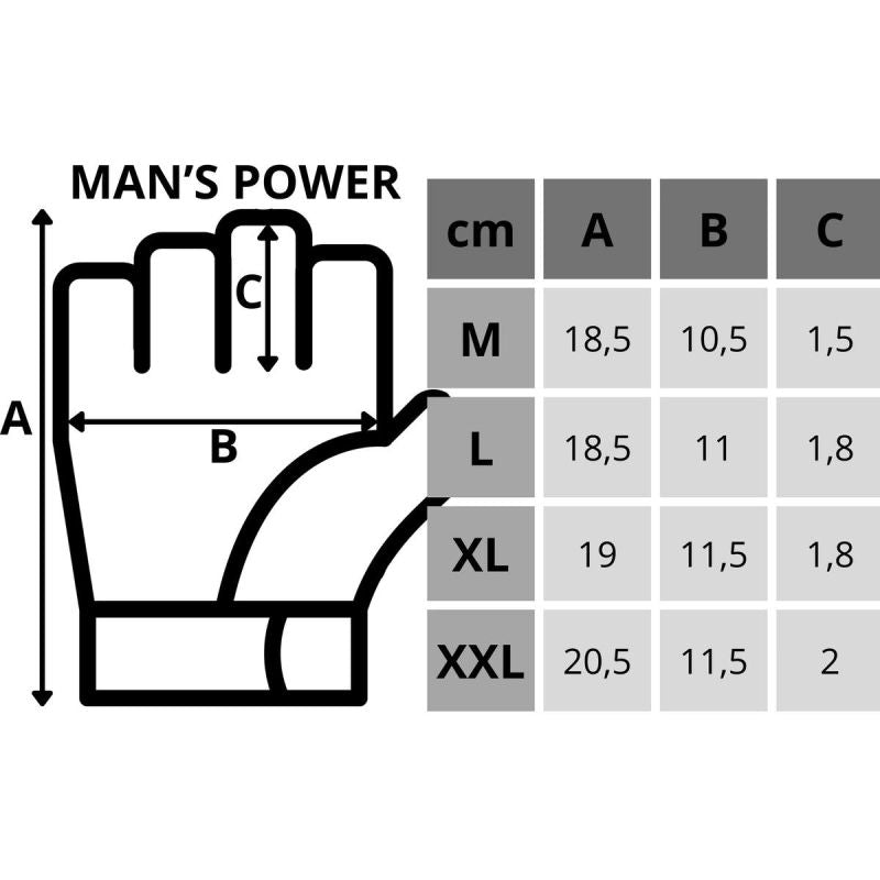 Enero Fitness Gloves Man'S Power Rm Fit fekete kesztyű