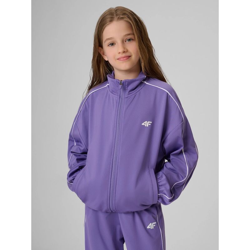 4F Girls' loose sports sweatshirt without hood 158/164 kapucnis pulóver 4FJRSS26TSWSF3057-51S