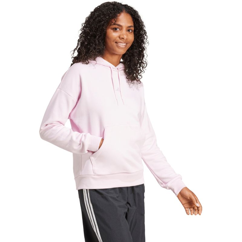 adidas Women's Essentials Small Logo Feel Cozy Hoodie Pink JN1856 General