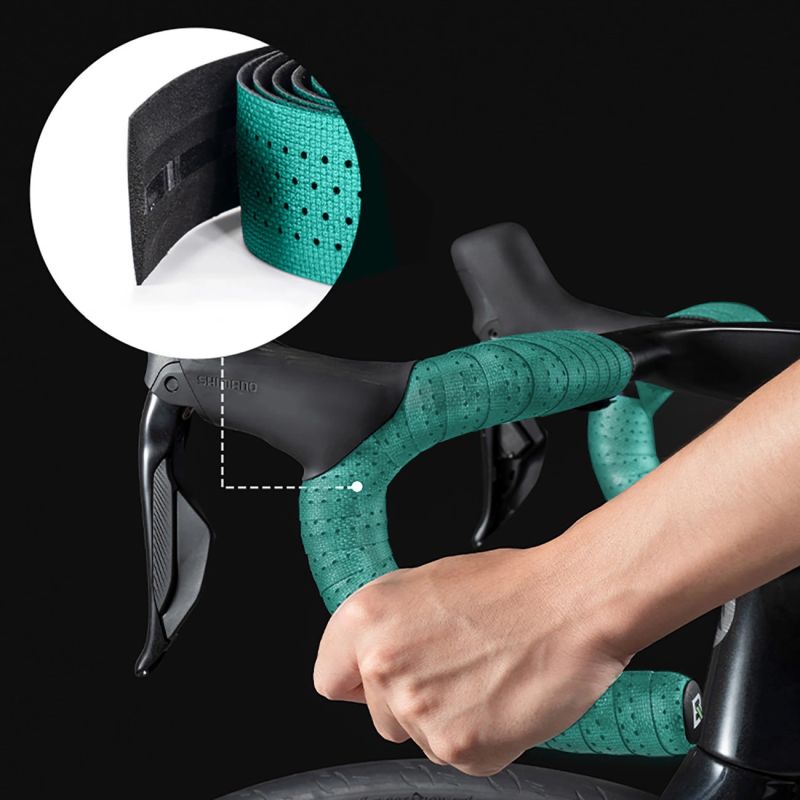 Rockbros Handlebar Tape Perforated Silicone - Green