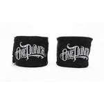 MASTERS FIGHT EQUIPMENT Elastic Boxing Hand Wraps “ONE PUNCH”, 4.5 fekete harcművészeti felszerelés 134256-OP01