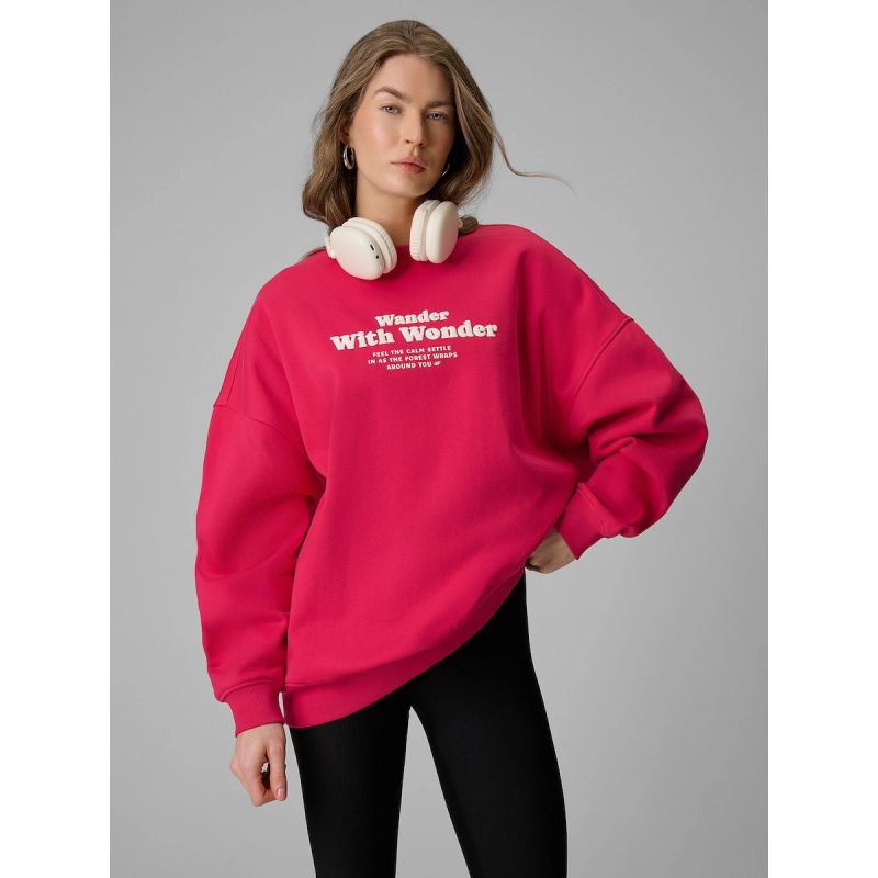 Women's oversize sweatshirt without hood 4F