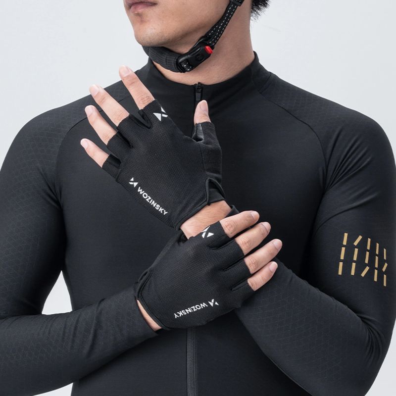 Wozinsky WRR-01M cycling gloves size - black fekete kesztyű -198889