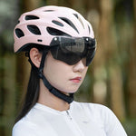 Rockbros Bike Helmet with Visor, Detachable UV Goggles, Detachable Visor, Unisex - Pink rózsaszín kiegészítő 304004-189135