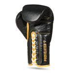 DBX Bushido ProFighter Gold - Legacy Series - Multi-Layer Boxing Gloves bordeaux - wiązane kesztyű
