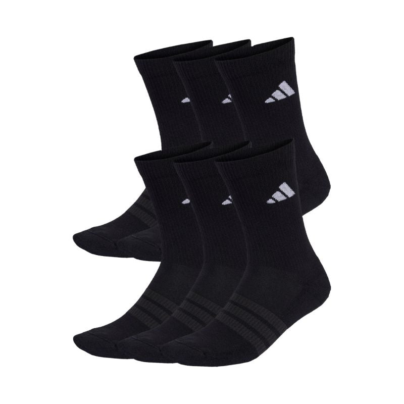Adidas Cushioned Crew Socks 6 Pairs Black fekete zokni