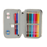 FC Barcelona double filled pencil case 29 PCS czarny ceruzatartó