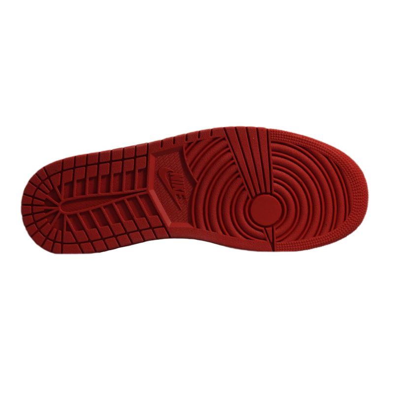 AIR Jordan 1 Mid Men's Basketball Black/Gym Red/White - piros cipő