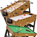Enero 3-in-1 WOODEN TABLE FOR FOOTBALL, BILLIARDS, AIR HOOKUP fekete table games, tables