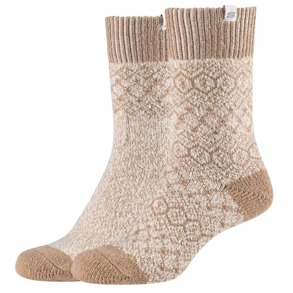Skechers 2PPK Wm Casual Cozy Jacquard Socks SK41047-1202 Beige 35-38 General
