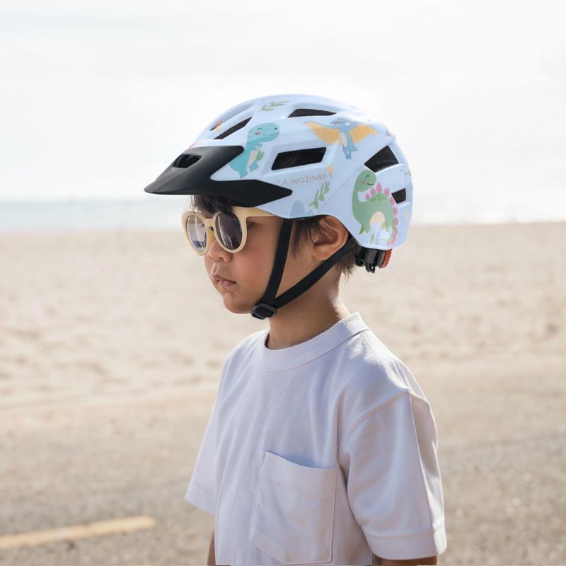 Wozinsky Children's MTB Bike Helmet with Detachable Visor XS - Light Blue jasnoniebieski \ 48-52 cm védőfelszerelés HT-45R-199824