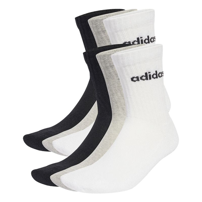 Adidas Linear Crew Socs Cushioned 6P socks ruházat JL6095
