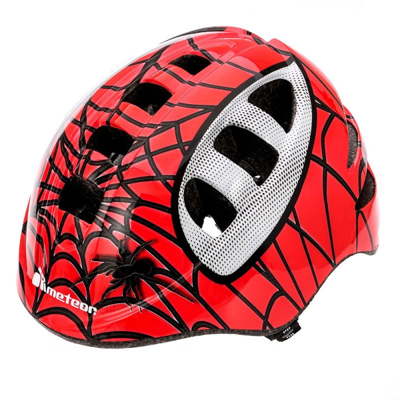 Meteor MA-2 spider Junior bicycle helmet piros helmets, protectors and knee pads