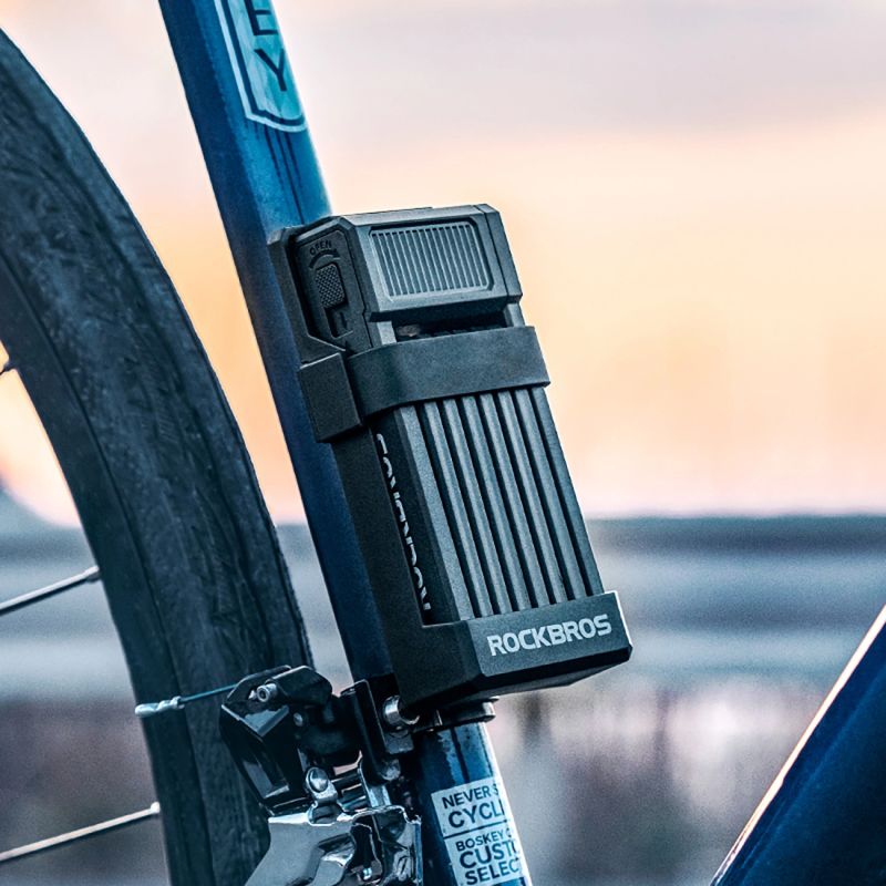 Rockbros Folding Bike Lock with Key - Black