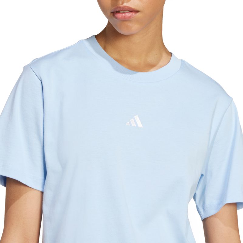 Adidas Essentials Small Logo Women's T-Shirt Light Blue 2xs ruházat JY4962