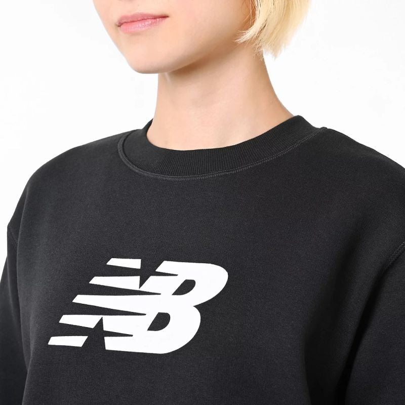 New Balance Sport Fleece Logo Crew Bk W WT43526BK sweatshirt Pulóver