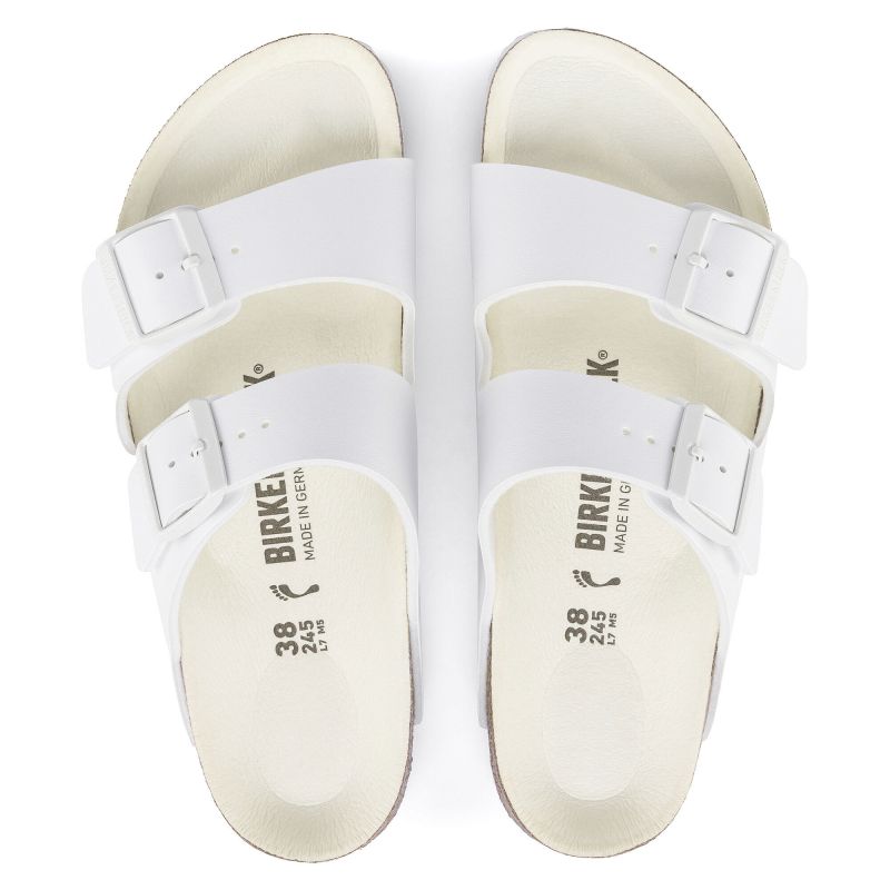 Birkenstock Arizona Birko-Flor Regular Women's/Men's Flip-Flops for Wide Feet for Summer White (1019061) cipő