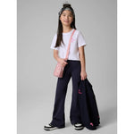 Girls' sweatpants with flared legs 4F
