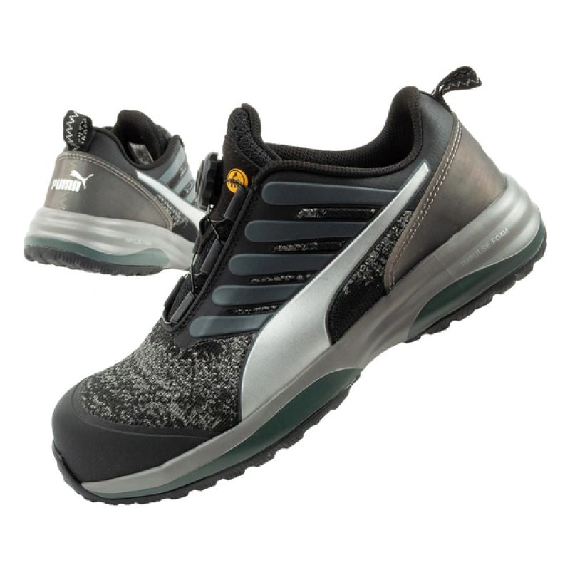 Puma Charge Black Disc Low S1P ESD HRO SRC Work Black BOA fekete utcai cipő