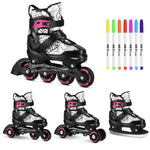 NH10907 4in1 ROLLER SKATES WITH EXTENDED HOCKEY BLADES TINTS PINK SIZE S(31-34) NILS EXTREME rózsaszín utcai cipő