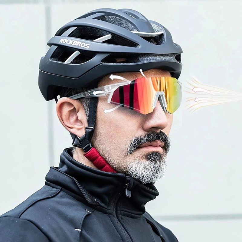 Rockbros SP291 Photochromic UV400 Cycling Glasses - White fehér glasses, training equipment