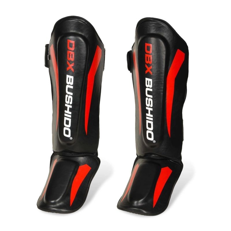 DBX Bushido Shin Guards - Phantom Red piros protectors and knee pads
