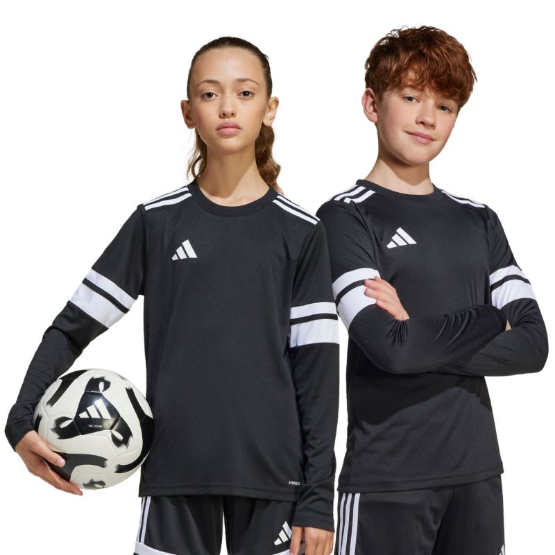adidas Squadra 25 Long Sleeve Jersey for Kids Black and White JJ0047 General