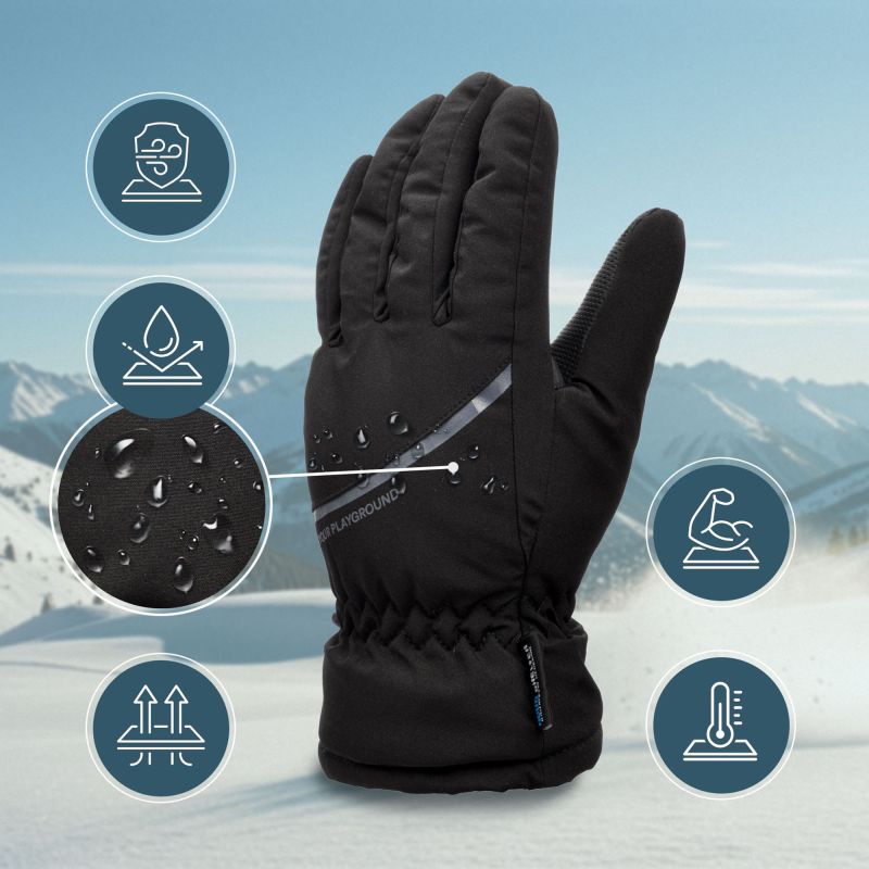 Meteor Hiemis winter gloves M black uniw kesztyű