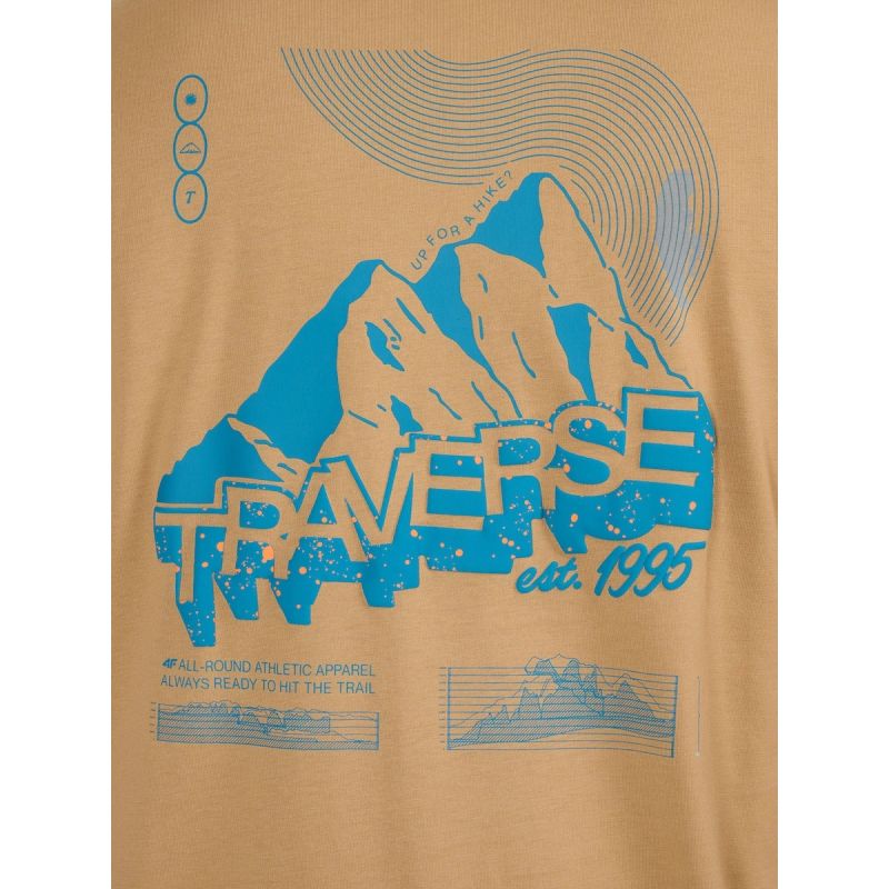 Men's regular printed T-shirt 4F 4FRAW25TTSHM3377-83S póló