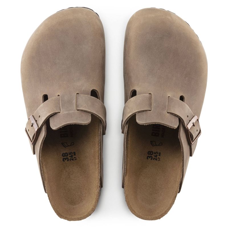 Birkenstock Boston Tabacco Brown Oiled Leather Regular Wide Slides for Women/Men (0960811) Egyéb