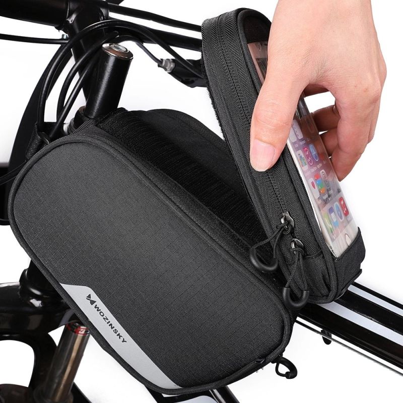 Wozinsky frame bike + detachable phone cover up to 6.5 "1.5l black ( ) fekete táska 304004-50809
